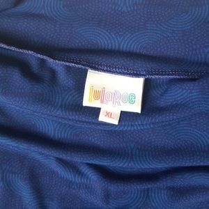 Black/blue Chevron maxi skirt